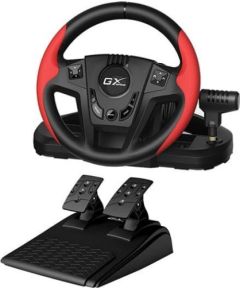 Kierownica Genius GX Gaming SpeedMaster, kierownica z pedałami i dźwignią zmiany biegłw, 13przycisk, USB, czerwono-czarny