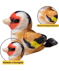 Leantoys Mały Pluszowy Ptak Niebieski Sikorka Szczygieł 10cm