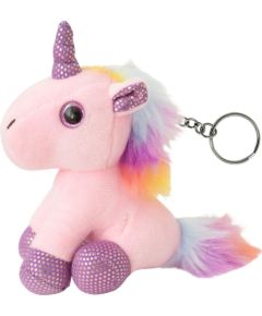 Leantoys Pluszowy Jednorożec Brelok Metalowe Kółko Różowy 12cm