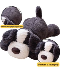 Leantoys Pluszowa Maskotka Przytulanka Piesek Ciemnoszary 30cm