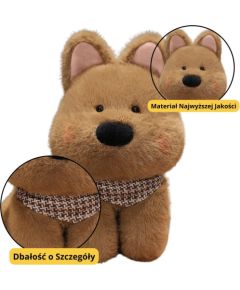 Leantoys Pluszowa Maskotka Przytulanka Piesek Z Chustą Brązowy 25cm