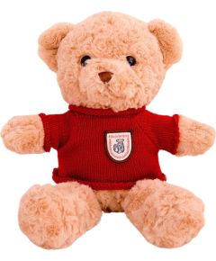 Leantoys Pluszowa Maskotka Przytulanka Miś Beżowy Czerwony Sweterek 40cm