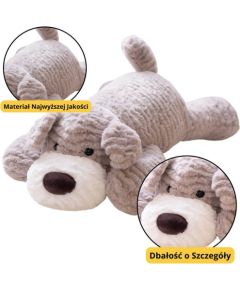Leantoys Pluszowa Maskotka Przytulanka Piesek Jasnoszary 30cm