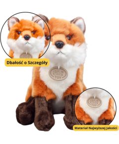 Leantoys Pluszowa Maskotka Przytulanka Lis Rudo Brązowy 23cm
