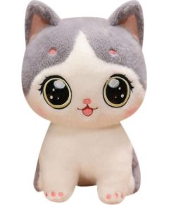Leantoys Pluszowa Maskotka Przytulanka Kotek Biało Szary 21cm