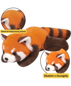 Leantoys Pluszowa Maskotka Przytulanka Panda Czerwona Obciążone Łapki 30cm