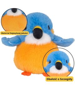 Leantoys Pluszowa Maskotka Przytulanka Ptak Niebiesko Pomarańczowy 12cm