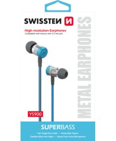 Swissten SuperBass Earbuds Metal YS900 Cтерео Наушники с микрофоном 3.5mm / 1.2m