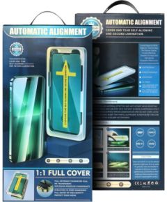 iLike Apple  5D Full Glue Tempered Glass for iPhone 13 / 13 Pro / 14 black + applicator