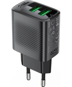 Acefast   Acefast A86 mains charger 2x USB-A 12W - black Black