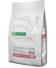 NATURE'S PROTECTION Superior Care White Dogs Grain Free Starter Salmon - dry food for white-coated puppies - 10 kg