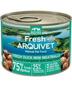 ARQUIVET Fresh Duck Mini Meatballs - wet dog food - 200g