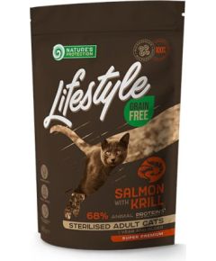 NATURE'S PROTECTION Lifestyle Grain Free Salmon with Krill Sterilised Adult Cat - dry cat food - 400 g