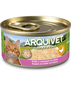 ARQUIVET puszka dla kota kurczak w sosie z łososiem 80g
