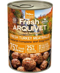 ARQUIVET Fresh Turkey Meatballs - wet dog food - 400g