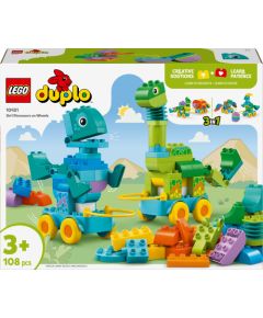 Lego Duplo 3 w 1 Dinozaury na kółkach (10451)