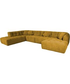 Corner sofa FORTE U-shape LC, brownish yellow