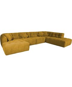 Corner sofa FORTE U-shape RC, brownish yellow
