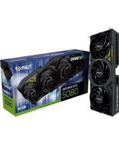 Graphics Card PALIT NVIDIA GeForce RTX 5080 16 GB GDDR7 256 bit PCIE 5.0 16x Triple slot Fansink 1xHDMI 3xDisplayPort NE75080019T2-GB2031Y