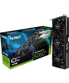Graphics Card PALIT NVIDIA GeForce RTX 5060 Ti 16 GB GDDR7 128 bit PCIE 5.0 16x Triple slot Fansink 1xHDMI 3xDisplayPort NE7506TS19T1-GB2061S