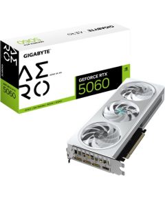 Graphics Card GIGABYTE NVIDIA GeForce RTX 5060 8 GB GDDR7 128 bit PCIE 5.0 16x GPU 2595 MHz 1xHDMI 3xDisplayPort GV-N5060AEROOC-8GD