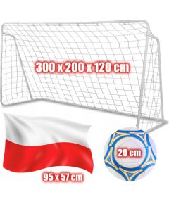 Springos BR3 BRAMKA PIŁKARSKA METALOWA SIATKA      300X200CM Futbolam