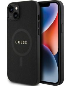 Guess Saffiano MagSafe Back Case Aizsargapvalks Priekš Apple iPhone 15
