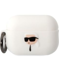 Karl Lagerfeld -  Karl Lagerfeld 3D Logo NFT Karl Head Silicone Case for AirPods Pro 2 White