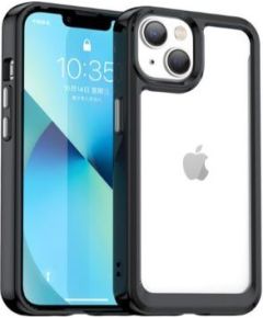 iLike Apple  iPhone 14 hard cover with a gel frame Transparent Black