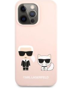 Karl Lagerfeld Apple  iPhone 13 Pro Choupette Liquid Silicone Case Pink