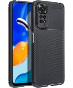Fusion Carbon Premium case silikona aizsargapvalks Samsung A22 5G melns