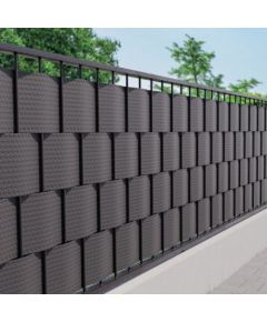 Лента для забора TENAX FLEXI 2,05x0,19 м (1000 г/м2) Темно-серый + 2 шт. концевые зажимы
