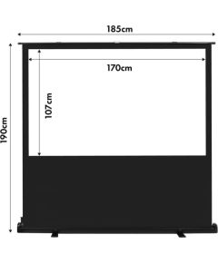 Maclean MC-212 Portable Projection Screen, Compact, Floor, 80", 16:10