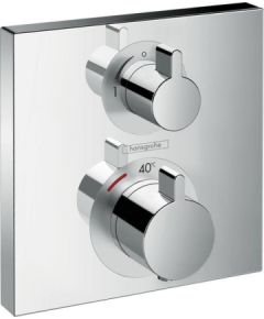 Hansgrohe iebūvējamā termostata Ecostat Square virsapmetuma daļa, ar 1 izeju, hroms