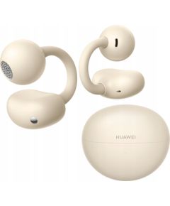 Bezvadu austiņas Huawei FreeClip, headphones (beige, Bluetooth, USB-C)
