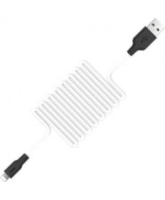 Hoco   X21 Silicone iP charging cable Black White