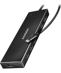 Axagon Seven-port USB 3.2 Gen 1 hub with charging support. Connector for external power supply. USB-C cable 30 cm.