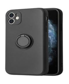 iLike Apple  IPHONE 12 PRO MAX SILICONE CASE RING Black