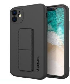 Wozinsky Apple  iPhone 12 Pro Max silicone case with stand Black
