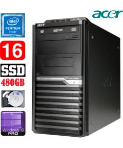 Acer Veriton M4610G MT G630 16GB 480GB+2TB DVD WIN10Pro