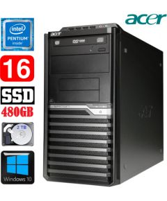 Acer Veriton M4610G MT G630 16GB 480GB+2TB DVD WIN10