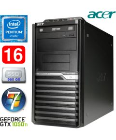 Acer Veriton M4610G MT G630 16GB 960SSD GTX1050Ti 4GB DVD WIN7Pro