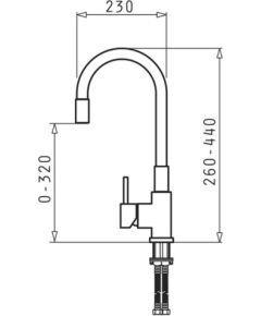 Kitchen mixer PYRAMIS FLESSI black edition