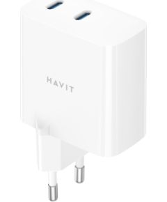 Havit UC45 EU - GaN 45 W dual-port travel charger, black
