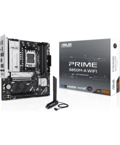 Mainboard ASUS AMD B850 SAM5 Micro-ATX Memory DDR5 Memory slots 4 1xPCI-Express 4.0 16x 1xPCI-Express 5.0 16x 3xM.2 1xHDMI 2xDisplayPort 4xUSB 2.0 4xUSB 3.2 1xRJ45 3xAudio port PRIMEB850M-AWIFI