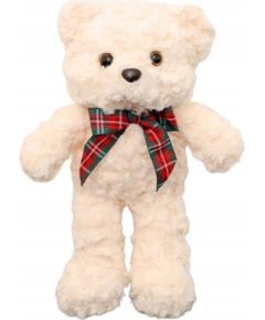 Leantoys Pluszowa Maskotka Przytulanka Miś Z Kokardą Biały 30cm