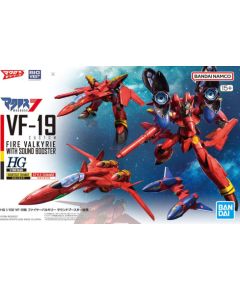 Bandai HG 1/100 MACROSS VF-19 CUSTOM FIRE VALKYRIE WITH SOUND BOOSTER