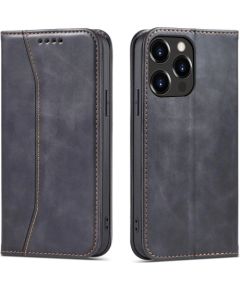 Hurtel Fusion Magnet Fancy 2 grāmatveida maks priekš iPhone 14 Pro Max melns