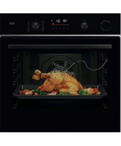 AEG TR6PB531SB SenseCook SteamCrisp 6000.sērijas Iebūvējama tvaika cepeškrāsns WiFi melna, pirolīze