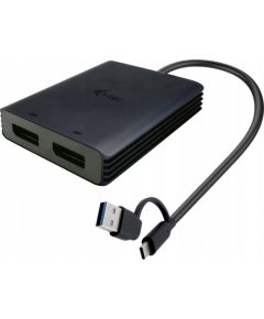 Adapter AV I-TEC i-tec USB-A/USB-C Dual 4K DP Video Adapter